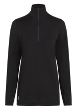 Koszulka termoaktywna damska Icebreaker Merino 300 Original LS Half Zip z długim rękawem czarna