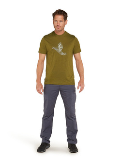 Koszulka Icebreaker Merino 150 Tech Lite SS Tee Skiing Yeti zielona