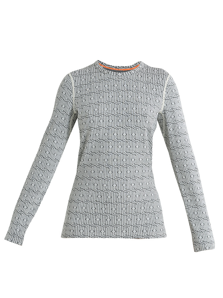 Koszulka damska Icebreaker Vertex Herenga biało-czarna