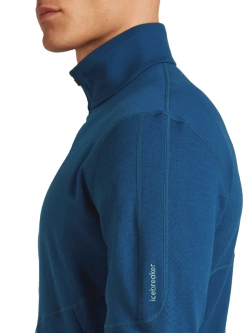 Bluza termoaktywna zapinana na zamek Icebreaker Merino 560 RealFleece Elemental ciemnoniebieska