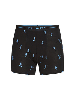 Bokserki Icebreaker Merino 150 Anatomica Ski Day czarno-niebieskie