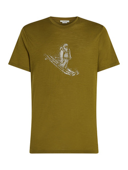 Koszulka Icebreaker Merino 150 Tech Lite SS Tee Skiing Yeti zielona