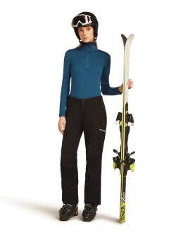 Koszulka termiczna damska z zamkiem do połowy Icebreaker 260 Tech ciemnoniebieska