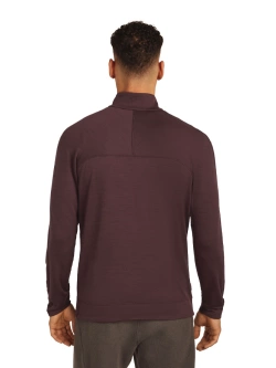 Bluza termoaktywna z zamkiem do połowy Icebreaker 360 RealFleece Elemental bordowa