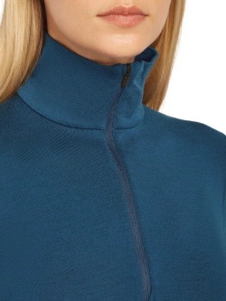 Koszulka termiczna damska z zamkiem do połowy Icebreaker 260 Tech ciemnoniebieska