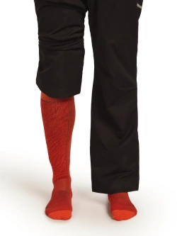 Skarpety Icebreaker Merino Blend Ski+ Light OTC Mountain Contour czerwono-granatowe