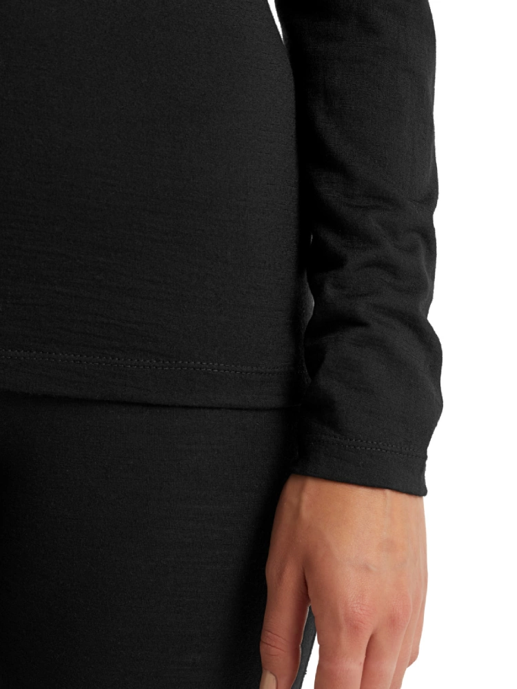 Koszulka termiczna damska z zamkiem do połowy Icebreaker 200 Oasis czarna