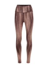 Legginsy termoaktywne damskie Icebreaker Merino 260 Tech Vertex High Rise Peak AOP różowo-czarne