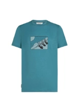 Koszulka termoaktywna z krótkim rękawem Icebreaker Merino 150 Tech Lite SS Tee In The Wild niebieska