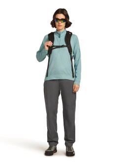 Dzianinowa koszulka termoaktywna damska Icebreaker Merino Blend 260 Waffle Knit Wander LS Half Zip z długim rękawem jasnoniebieska