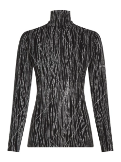 Koszulka termoaktywna damska z zamkiem 1/2 Icebreaker Merino 260 Tech Vertex LS Half Zip Delta Lines AOP czarno-szara