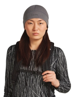 Czapka Icebreaker Merino 260 Waffle Knit Wander Reversible Beanie szaro-czarna