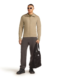 Bluza termoaktywna z zamkiem i kapturem Icebreaker 360 RealFleece Elemental beżowa