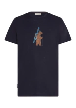 Koszulka termiczna z krótkim rękawem Icebreaker Merino 150 Tech Lite SS Tee Bear Tour granatowa