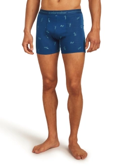 Bokserki termoaktywne Icebreaker Merino 150 Anatomica Boxers Snow Day granatowe