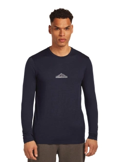 Koszulka termoaktywna z długim rękawem Icebreaker Merino 150 Tech Lite LS Tee Road To Cook granatowa