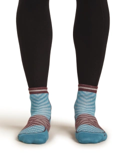 Skarpety termoaktywne Icebreaker Merino Run+ Ultralight Mini, niebiesko-bordowe