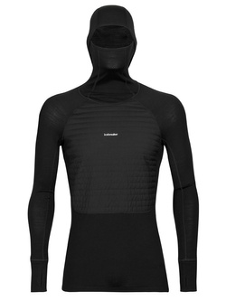 Koszulka Icebreaker ZoneKnit LS z kominiarką czarna