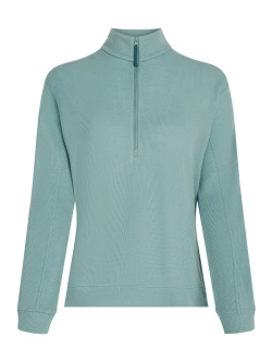 Dzianinowa koszulka termoaktywna damska Icebreaker Merino Blend 260 Waffle Knit Wander LS Half Zip z długim rękawem jasnoniebieska