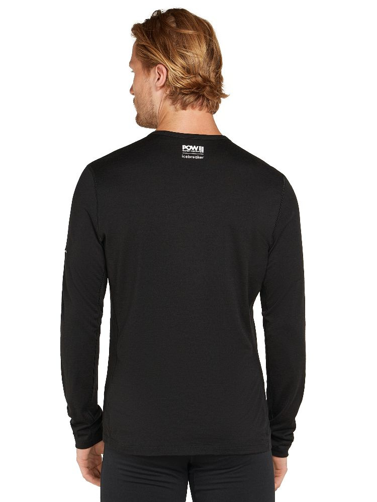 Koszulka termoaktywna z długim rękawem Icebreaker 200 Oasis LS Crewe POW czarna