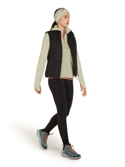 Bluza termoaktywna damska z zamkiem i kapturem Icebreaker 360 RealFleece Elemental kremowa
