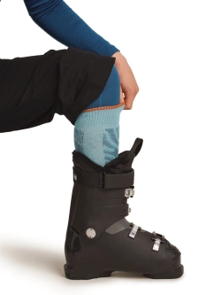 Skarpety damskie Icebreaker Merino Blend Ski+ Light OTC Mountain Contour niebiesko-pomarańczowe