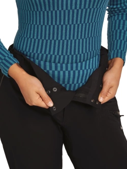 Legginsy termoaktywne damskie Icebreaker Merino 260 Tech Vertex High Rise Snow Grid AOP granatowe