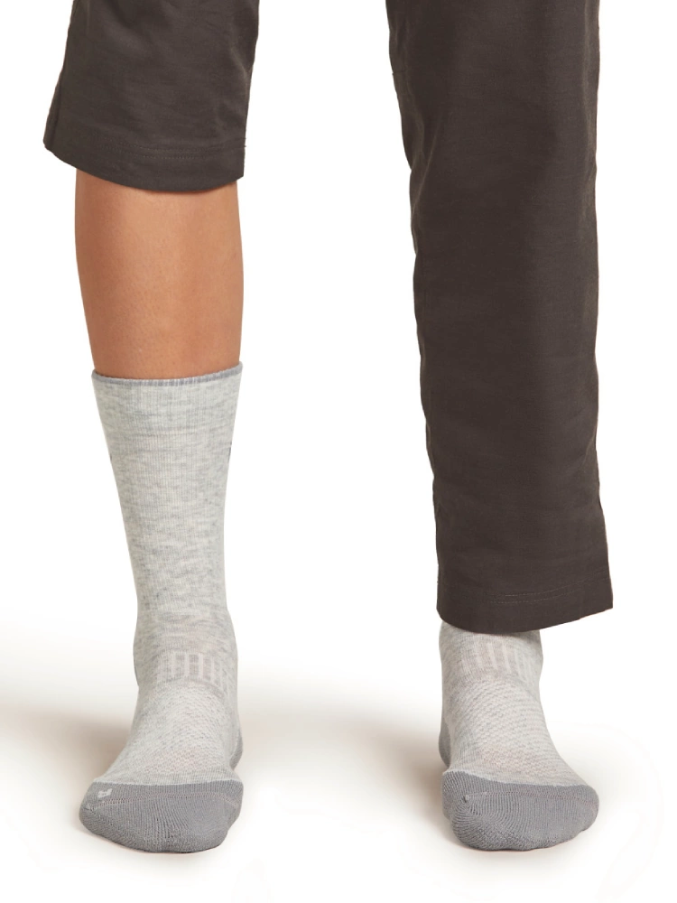 Skarpety termoaktywne damskie Icebreaker Merino Hike+ Light Crew szare