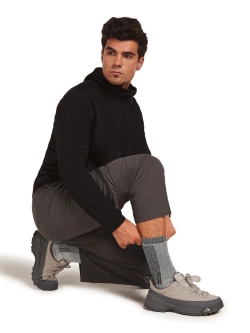 Skarpety termoaktywne Icebreaker Merino Hike+ Mountaineer Mid Calf czarno-szare