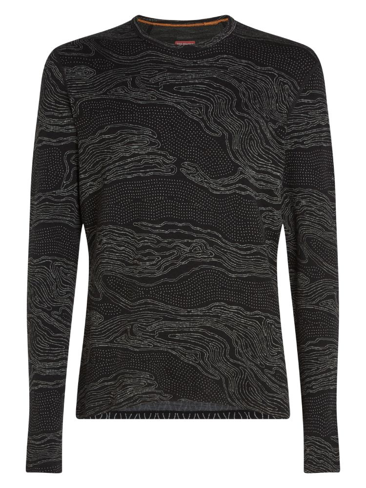 Koszulka termiczna z długim rękawem Icebreaker Merino 260 Vertex Snow Guide niebieska