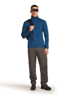 Bluza termoaktywna zapinana na zamek Icebreaker Merino 560 RealFleece Elemental ciemnoniebieska