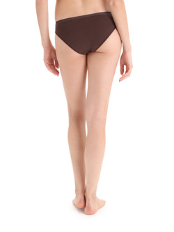 Figi damskie Icebreaker Siren Bikini brązowe