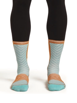 Skarpety Icebreaker Merino Run+ Ultralight niebiesko-pomarańczowe