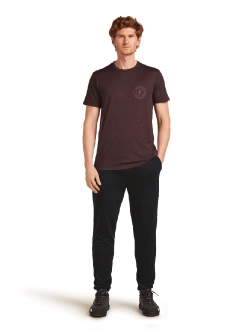 Koszulka termiczna z krótkim rękawem Icebreaker Merino 150 Tech Lite SS Tee Hike Naturally bordowa