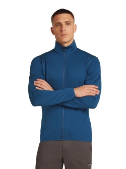 Bluza termoaktywna zapinana na zamek Icebreaker Merino 560 RealFleece Elemental ciemnoniebieska