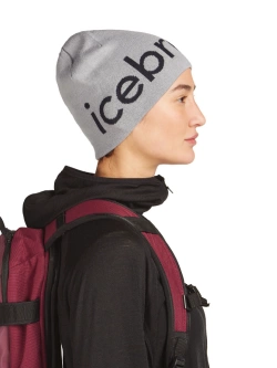 Czapka termoaktywna Icebreaker Beanie z wełny merino, szaro-czarna