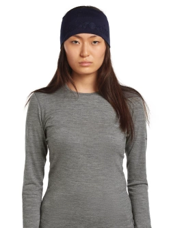 Opaska Icebreaker Merino 200 Oasis Headband Flock Forms AOP granatowa