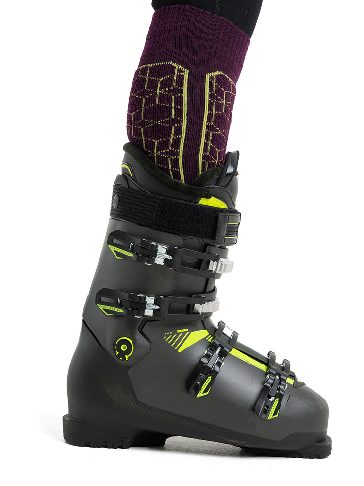 Skarpety narciarskie Icebreaker Ski+ Medium OTC Alpine Geo fioletowo-zielone