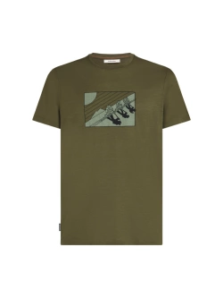 Koszulka termoaktywna z krótkim rękawem Icebreaker Merino 150 Tech Lite SS Tee In The Wild zielona