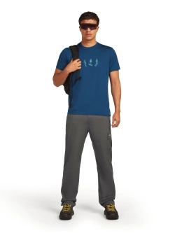 Koszulka termoaktywna z krótkim rękawem Icebreaker Merino 150 Tech Lite SS Tee Snow Day ciemnoniebieska