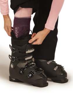 Skarpety damskie Icebreaker Merino Blend Ski+ Light OTC Mountain Contour bordowo-różowe