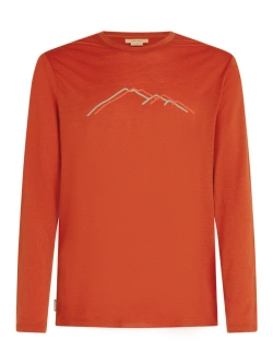 Koszulka termoaktywna z długim rękawem Icebreaker Merino 150 Tech Lite LS Tee Rainer Ridge czerwona