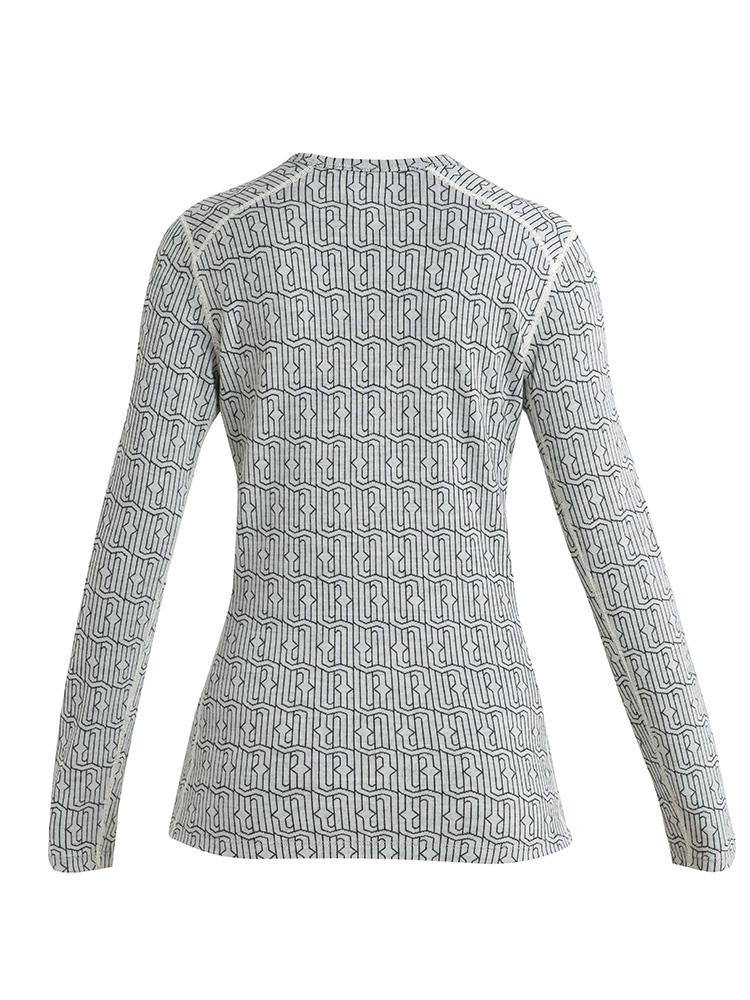 Koszulka damska Icebreaker Vertex Herenga biało-czarna