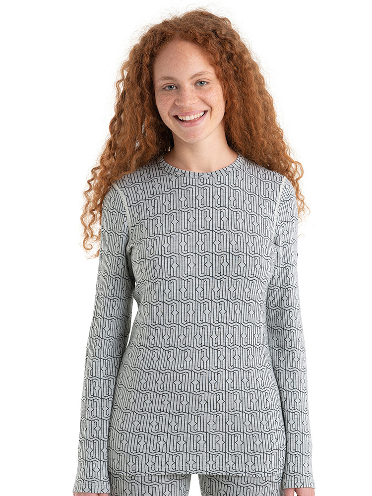 Koszulka damska Icebreaker Vertex Herenga biało-czarna