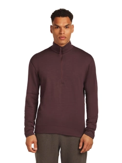 Bluza termoaktywna z zamkiem do połowy Icebreaker 360 RealFleece Elemental bordowa