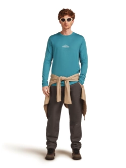 Koszulka termoaktywna z długim rękawem Icebreaker Merino 150 Tech Lite LS Tee Road To Cook niebieska