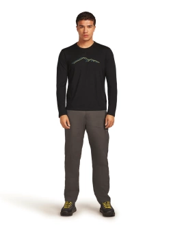 Koszulka termoaktywna z długim rękawem Icebreaker Merino 150 Tech Lite LS Tee Rainer Ridge czarna
