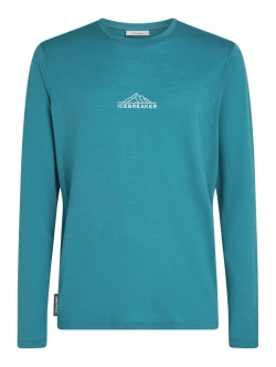Koszulka termoaktywna z długim rękawem Icebreaker Merino 150 Tech Lite LS Tee Road To Cook niebieska