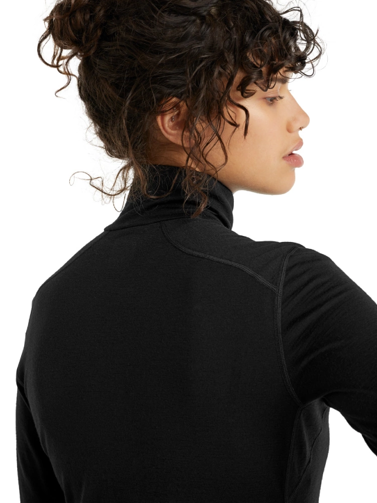 Koszulka termiczna damska z zamkiem do połowy Icebreaker 200 Oasis czarna