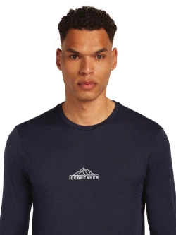 Koszulka termoaktywna z długim rękawem Icebreaker Merino 150 Tech Lite LS Tee Road To Cook granatowa